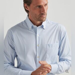 Peter Millar Summer comfort Hanford Performance Twill Sport Shirt Size L,